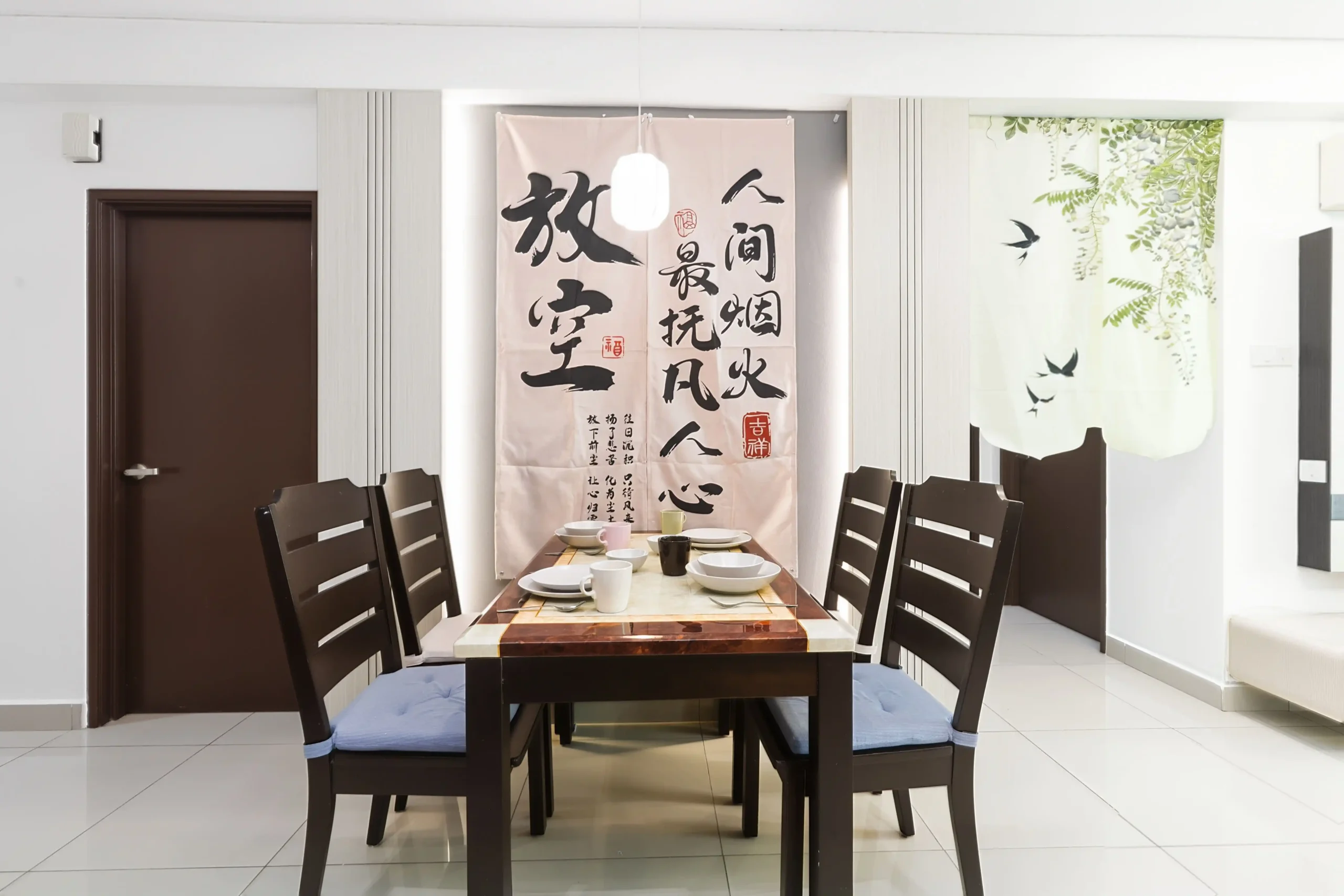 Cozy family dining corner styled with traditional Chinese decor elements in Ipoh