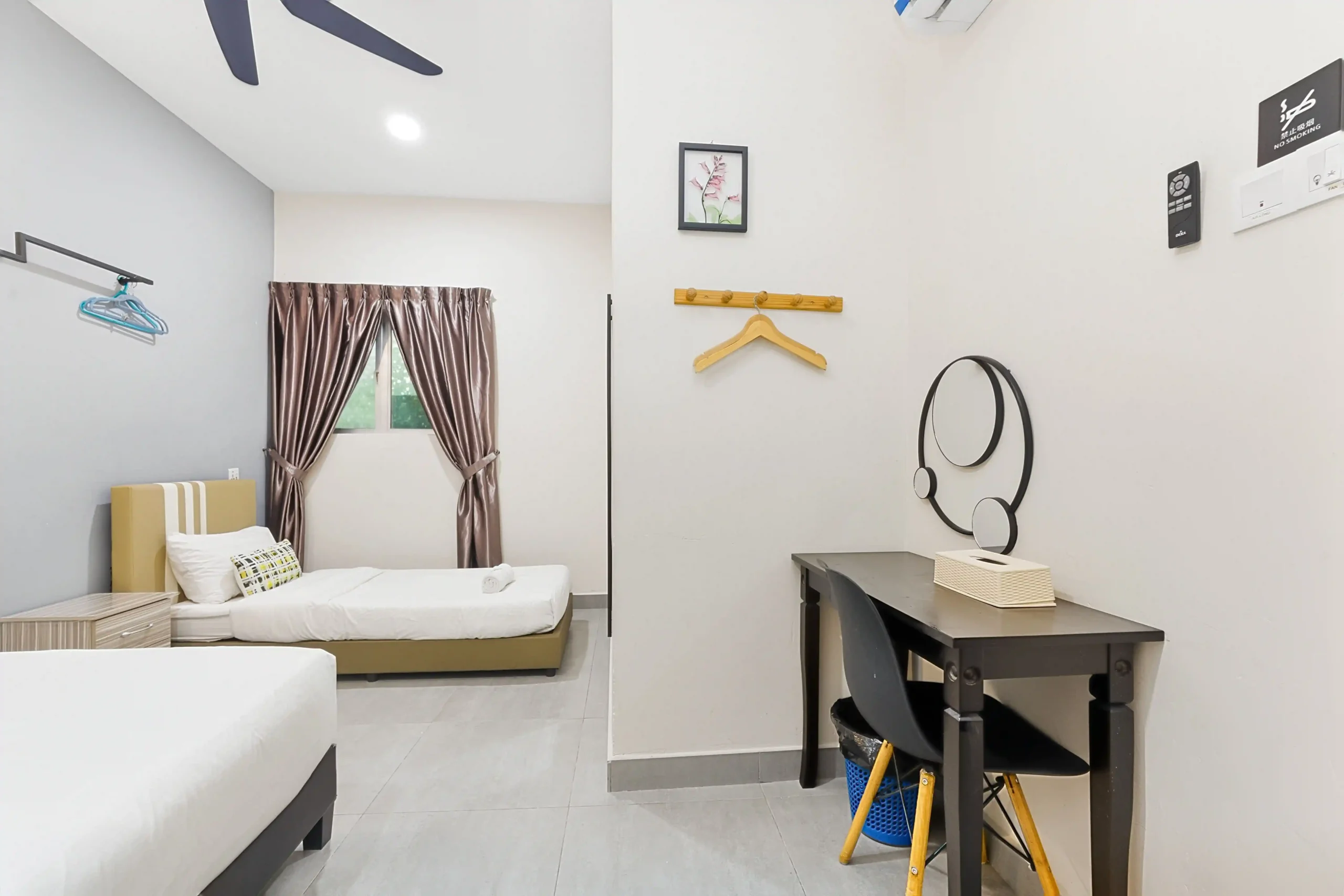 Spacious Bedroom 3 setup for 4 guests with private ensuite bathroom