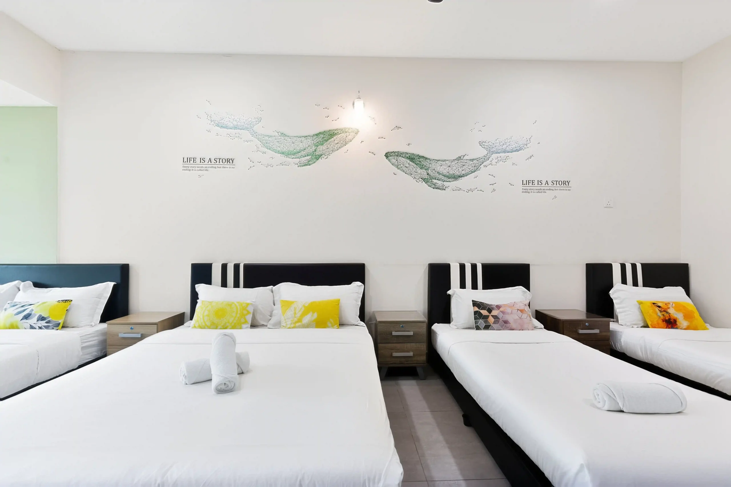 Extra-spacious Bedroom 6 with attached bath fitting up to 6 adults