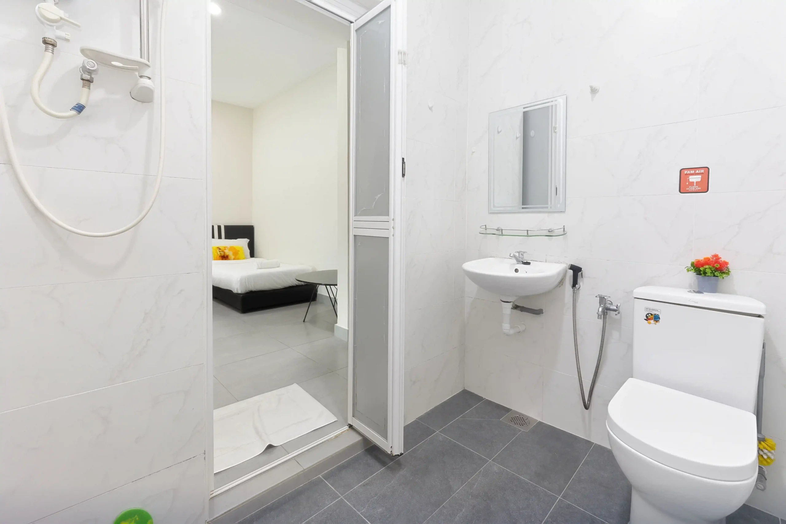 Extra-spacious Bedroom 6 with attached bathroom